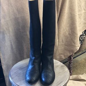Black Chanel boots